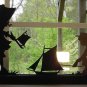 Boy, Girl Playing With Toy Boats Hand-cut Decorative Wood Silhouette