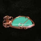Malachite and copper pendant