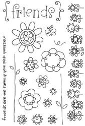 Doodlebug Clear - Friends