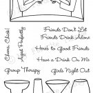 MFT Clear Stamps - Girls Night Out