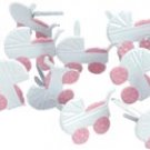 Eyelet Outlet Brads - Pink Carriage, 12 pcs