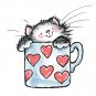 Penny Black Rubber Stamp - brimming with love