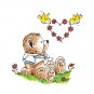 Penny Black Rubber Stamp - heart garland