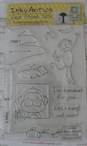 Inky Antics - Clear Stamp Set - Monkey HoneyPOP