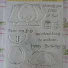 Inky Antics - Clear Stamp Set - Birthday Elephant HoneyPOP