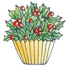 Lockhart Stamp Co - Holly Cupcake