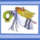 Lockhart Stamp Co - Wreath Angel