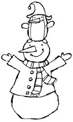 Impression-Obsession - Snowman with Penguin