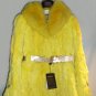 8120-Yellow RexRabbit Coat with Fox Collar
