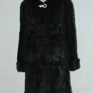 8138-Greenblack Plucked Rabbit Fur Long Coat