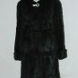 8138-Greenblack Plucked Rabbit Fur Long Coat