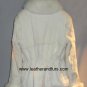 8148-White Sheared Rabbit Fur Jacket BlueFox Collar