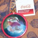 Coca-Cola ornament ,round, santa 1