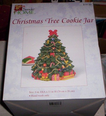 christmas tree cookie jar