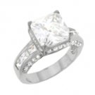 23814  Ladies S.S Engagement ring with flawless C.Z.'s