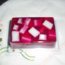 Hand Made Rectangle Shaped Chunky Soap, Red in Color You Choose Scent