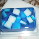 Hand Made Rectangle Shaped Chunky Soap, Blue in Color You Choose Scent