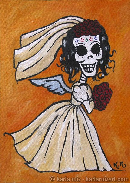 Dia De Los Muertos Bride - Art Print