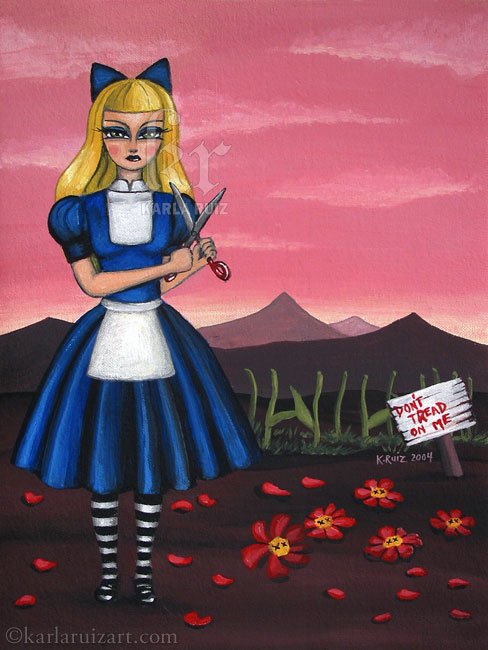 Alice in the Garden - Fantasy Gothic Art Print
