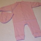 Apple Valley Dolls PINK SLEEPER SUIT WITH PINK CAP BRAND NEW