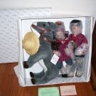 DUCK HOUSE ~ REUBEN AND RUTHIE ~ PORCELAIN DOLL SET w/PLUSH DONKEY! NIB LE#015/5,000