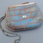 "Antonia" purse pink & blue croco