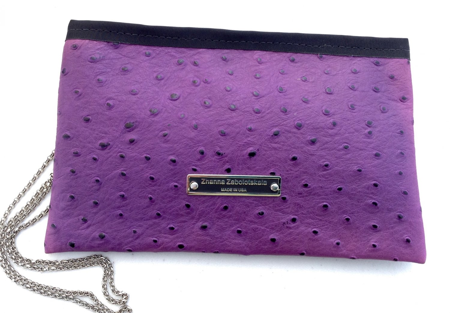 Wallet from lilac color leather 1