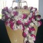 Handmade 3 tiered ruffled scaflette in variegated colors