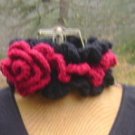 Custom color three tiered ruffled and flower handmade scarfflette