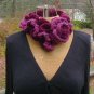 Custom color three tiered ruffled and flower handmade scarfflette