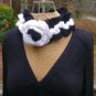 Custom color three tiered ruffled and flower handmade scarfflette