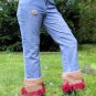 One of a kind recycled redesigned native american inspired jeans size 6