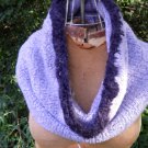 One of a kind recycled redesigned grey sweater cowl and matching leg warmers
