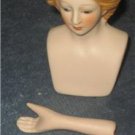 Porcelain Pincushion Lady Doll Making Head & Arms LOOK