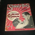 VINTAGE AL JOLSON SONNY BOY SHEET MUSIC FROM 1928 VINTAGE AL JOLSON SONNY BOY SHEET MUSIC FROM 1928