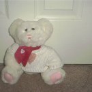 The Baby Place Children's Place WHITE PLUSH BEAR with SWEATER & BOW