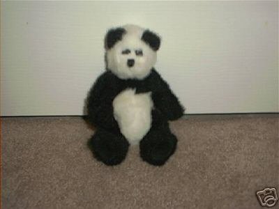 checkers panda beanie baby