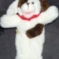 Build A Bear Mini WHITE & BROWN PUPPY Dog 6 1/2" w/Bandana