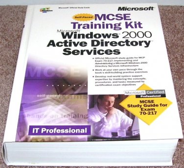 Self Paced MCSE Training Kit Windows 2000 Active Directory Svcs Book H/C NEW!