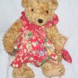 BEARLY PEOPLE Collectible Jointed Bear Plush Wearing Dress with Sunflowers 16"