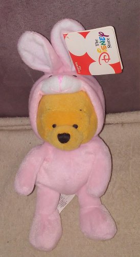The Disney Store Easter Bunny RABBIT POOH Bean Bag Plush NWT 10"