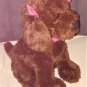 Gund Brown Dog with Pink Collar & Bows Plush Macy's Exclusive 13" sitting