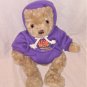Herrington Teddy Bear Plush 12" LE in HARD ROCK Hotel Las Vegas in Purple Hoodie from 2009