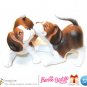 Barbie Doll Accessories: Twin Pet Basset Hound Puppy Dog Friends Lot! ADORABLE Pets!