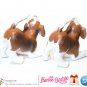 Barbie Doll Accessories: Twin Pet Basset Hound Puppy Dog Friends Lot! ADORABLE Pets!