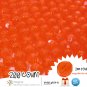 200 Gorgeous Orange #2 Colored Acrylic / Plastic Faceted Beads 2mm Round Facet Style Loose Bead Lot