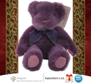 New w/Tag Russ Berrie TEDDY Violet Purple Bear 5.5" Bears from the Past Plush Christmas