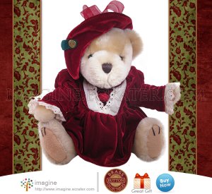 Pickford Bears Brass Button Collectables PEARL Bear of Wealth Plush Teddy Christmas Collectible