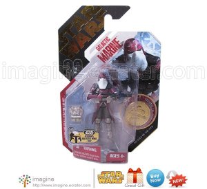 Rare Star Wars Ultimate Galactic Hunt UGH 2007 Galactic Marine w/Gold Collector Coin MOMC