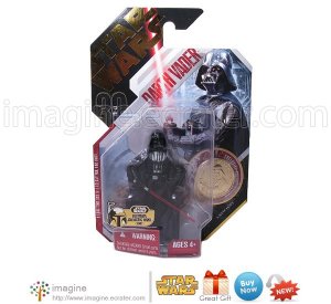 Rare Star Wars Ultimate Galactic Hunt UGH 2007 Darth Vader w/Gold Collector Coin MOMC